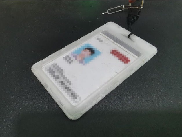 badge holder 3D print model - Mito3D