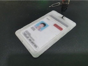 badge holder 3d print model - Mito3D