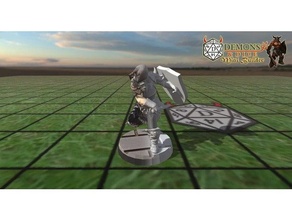 evil warrior - demons dice mini builder dnd dungeons dragons miniature tabletop 3d print model - Mito3D