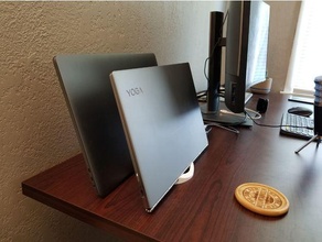 laptop tablet vertical stand 3d print model - Mito3D