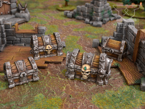 prigione cassapanche impostato petto dungeon draghi frostgrave esploratore gioco ruolo 3d print model - Mito3D