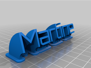 Vorname martine angepasst 3d print model - Mito3D