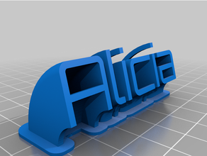 Vorname alicia angepasst 3d print model - Mito3D