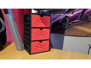 Schreibtisch Schubladen Veranstalter Hexagon Tastenkappe Halter Unterstützung Mini Boot USB 3d print model - Mito3D
