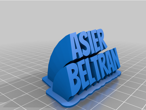 personalizado barriendo 2 line plato texto asier 3d print model - Mito3D