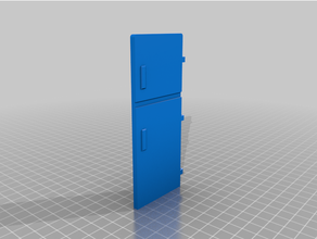 dollhouse fridge hinged door refridgerator 3d print model - Mito3D
