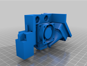 tronxy x5sa-pro v6 mount e3d fan 3d print model - Mito3D