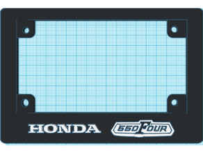 motosiklet lisans tabak çerçeve Honda cb550 3d print model - Mito3D