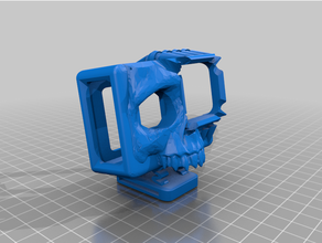 gopro hero 6 7 8 skull soft mount reelsteady remix 3d print model - Mito3D