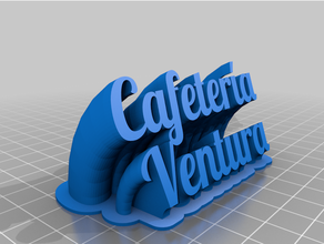 customized sweeping 2-line plate text cafe vebty 3d print model - Mito3D