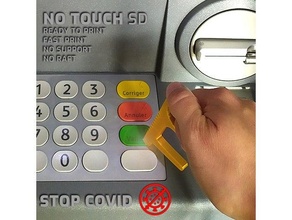 touch keychain covid accessory coronavirus covid-19 hygiene notouchchallenge 3d print model - Mito3D
