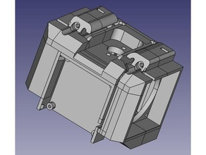 geeetech a10 caja hotend ventilador double 12v adaptateur ventilateur monter refroidissement 3d print model - Mito3D