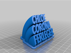 Chloe Corona niedriger angepasst 3d print model - Mito3D