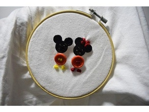 Mickey fare düğmeler buton Minnie 3d print model - Mito3D