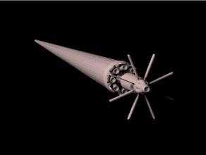 leonora christine scaled bussard ramjet fiction general relativity hard science scifi christina scale model sci-fi science-fiction sci fi spacecraft spaceship spaceships tau 3d print model - Mito3D