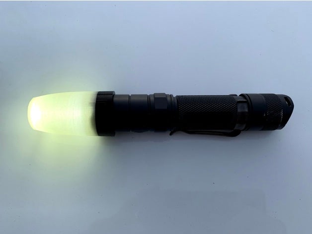 fenix pd32 diffuser concave camping edc flashlight glow lantern torch 3D print model - Mito3D