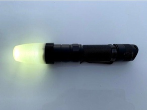 fenix pd32 diffuser concave camping edc flashlight glow lantern torch 3d print model - Mito3D