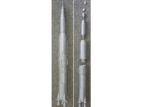 Saturn Rakete Magnet Modell 3d print model - Mito3D