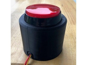 gros rouge bouton enceinte arcade 3d print model - Mito3D