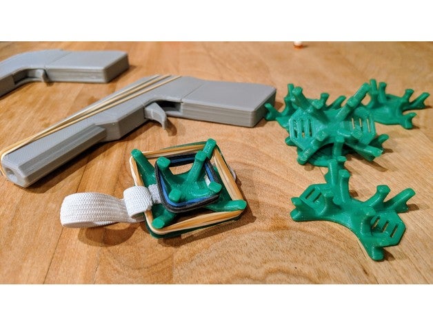 rubber bands wrist magazine band guns kids gun spy 3D print model - Mito3D