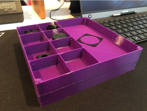 stackable small parts tray 3D print model - Mito3D