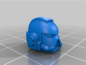 lego compatible space marine helmet 3d print model - Mito3D