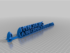 myjdndne customized sweeping 2-line plate text 3d print model - Mito3D