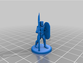 classical antiquity - northern barbarian spearmen 20mm 25mm historical infantry spear tabletop gaming wargaming 3d print model - Mito3D