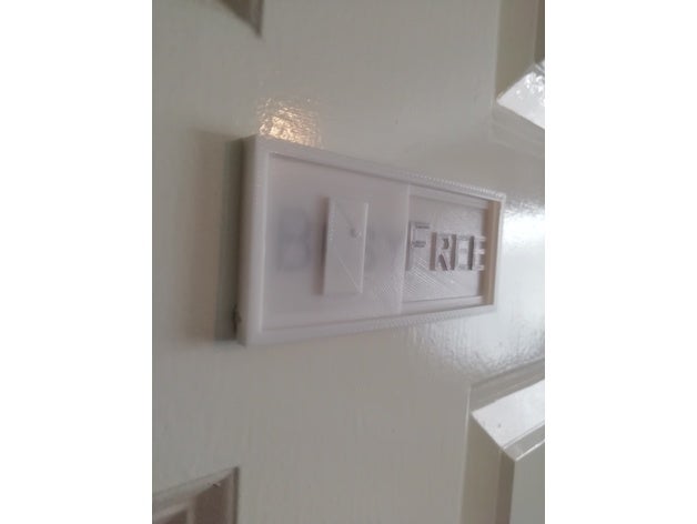 simple door sign busy free 3D print model - Mito3D