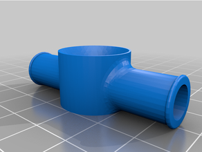 2way tube connector lock formicarium 3d print model - Mito3D