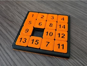 15 tile puzzle 3d print model - Mito3D