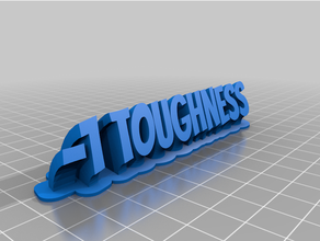 -1 toughnessmy customized sweeping 2-line plate text 3d print model - Mito3D
