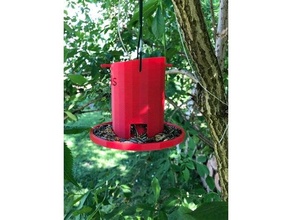 simple bird feeder birdfeeder garden 3d print model - Mito3D