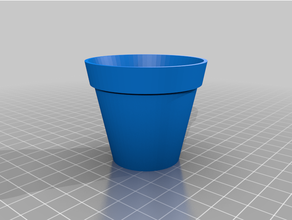 terracotta pot flower succulent 3d print model - Mito3D