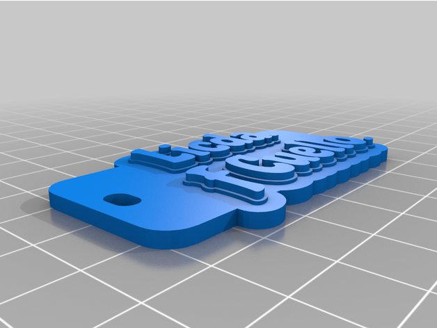 personnalisé multiligne marque porte cléslicda 3D print model - Mito3D