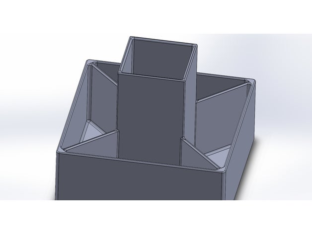 bolígrafo soporte cuadrado escritorio organizador oficina organización portalápiz 3D print model - Mito3D