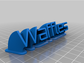 personalizzato spazzare namewafflesplate 3d print model - Mito3D