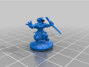 highland wolf wizard dungeons dragons fantasy figure game miniature tabletop 3d print model - Mito3D