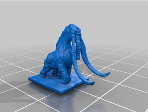 gros ole bête créature donjons dragons fantaisie givre Jeu miniature table 3d print model - Mito3D