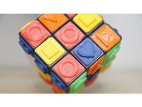 cubique Rubik textures technologie d'assistance assistante professionnel thérapie rubiks cube texture 3d print model - Mito3D