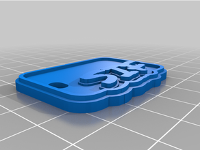 özelleştirilmiş satırlı etiket osif cxr anahtarlık 3d print model - Mito3D