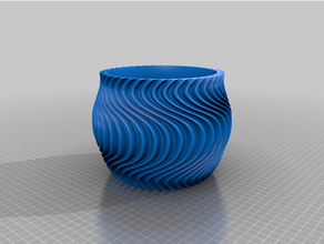 twistedflutes12 bowl container 3d print model - Mito3D