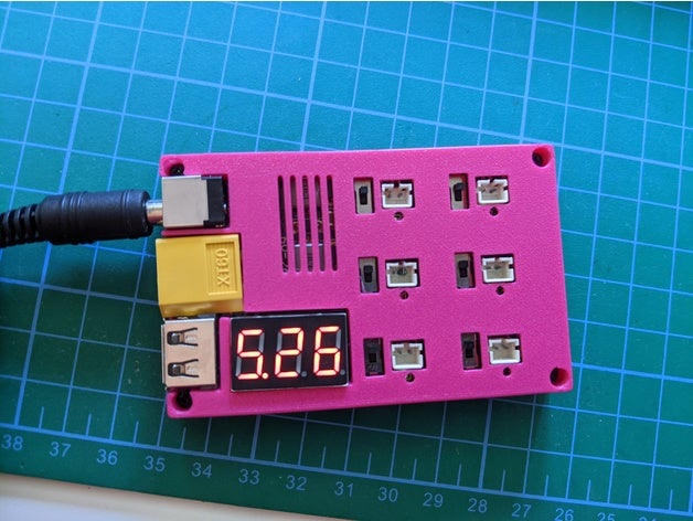 6in1 1s lipo molienda batería cargador Delgado caso funda 3D print model - Mito3D