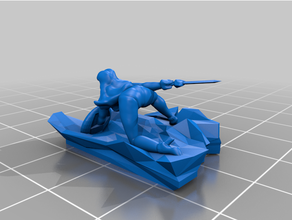 Frau Superheld Landung dc Comics Statue 3d print model - Mito3D