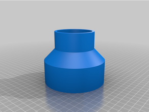 customized parametric dust collector adapter 3d print model - Mito3D
