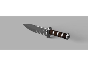 gears war combat knife 3d print model - Mito3D