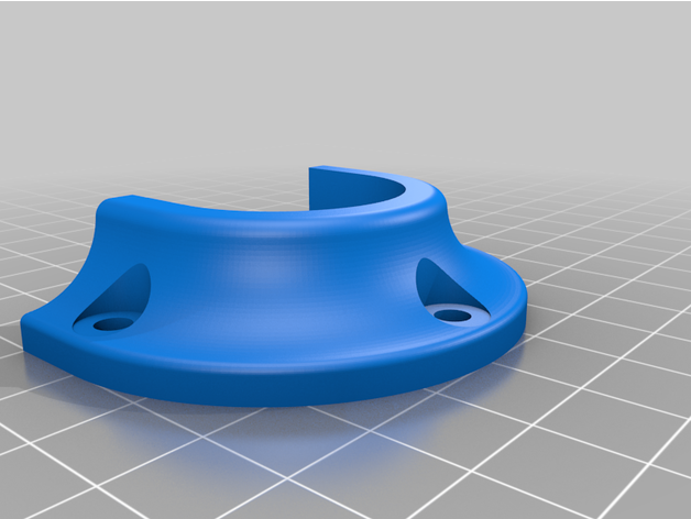 wardrobe pipe holder fittings 3D print model - Mito3D