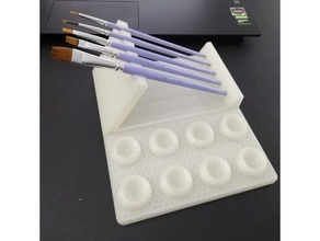 paint brush holder acrylic anycubic i3 mega 3d print model - Mito3D
