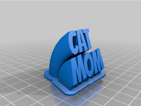 cat mom customized 3d print model - Mito3D