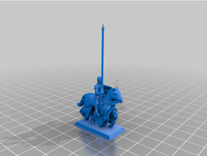 genérico medieval cavaleiro cavalaria 20mm 25mm histórico tampo mesa jogos guerra 3d print model - Mito3D